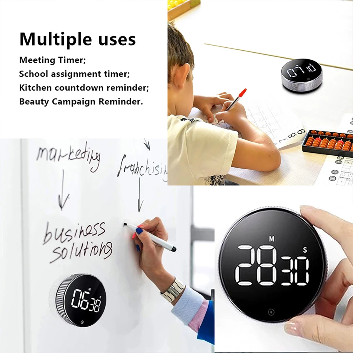 Magnetic Digital Timer for Cooking Studying Sport with Constant Light Function